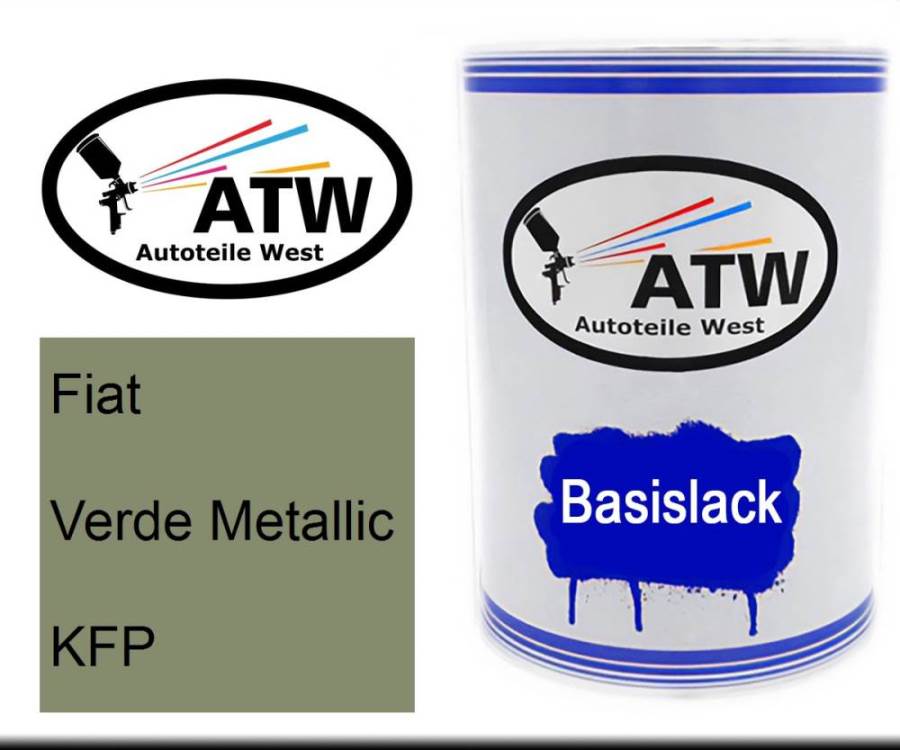 Fiat, Verde Metallic, KFP: 500ml Lackdose, von ATW Autoteile West.